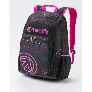 meatfly Vault B - Rainbow Dot Black Print - černý batoh 26l