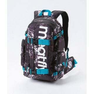 meatfly Wanderer 3 C - Waves Print - černý batoh 28l