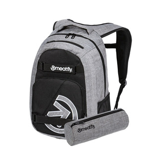 Meatfly batoh Exile Black / Grey Heather 24 l + penál zdarma