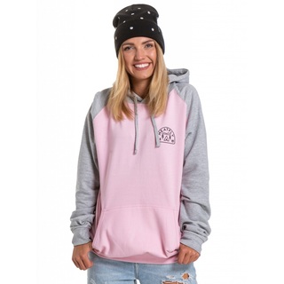 meatfly Trundle - Baby Pink, Heather Grey - růžová dámská mikina