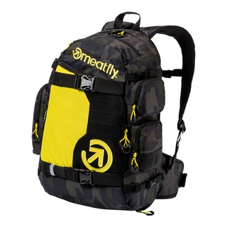 meatfly WANDERER BACKPACK Rampage Camo/Sulphur - černý batoh 28l