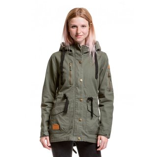 meatfly Lana Cotton Jacket - Olive - B - zelená dámská bunda