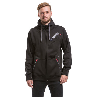 Polygon 2 - Technical Hoodie - B - černá pánská mikina s kapucí zapínání na zip