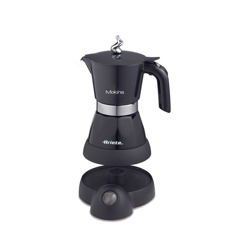 Ariete 1358 Moka Aroma elektrická moka konvička 2–4 moka šálky 160 ml černá
