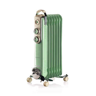 ARIETE 837/04 Vintage - zelený olejový radiátor (7 topných článků)