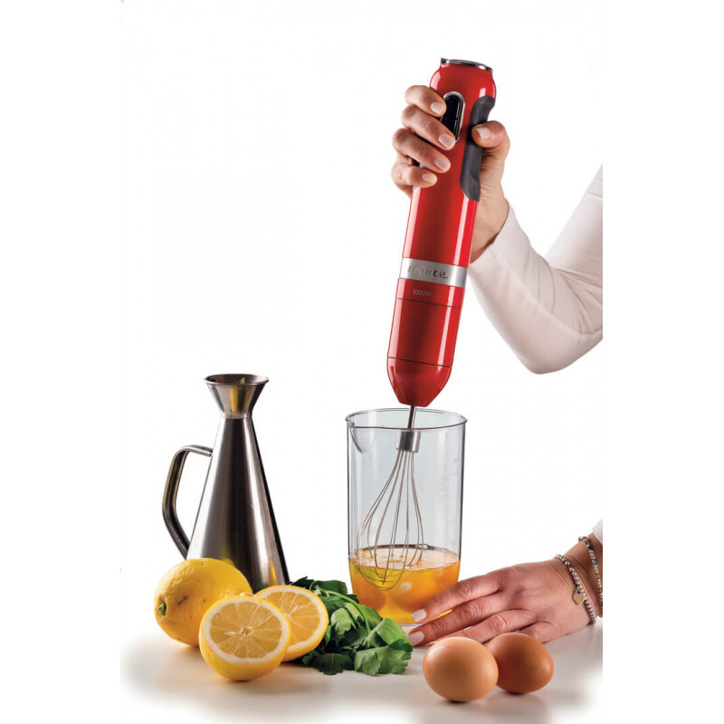 Ariete 602 Moderna tyčový mixér s příslušenstvím 1000 W červený