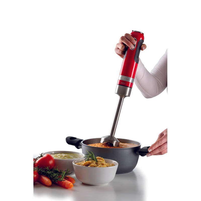 Ariete 602 Moderna tyčový mixér s příslušenstvím 1000 W červený