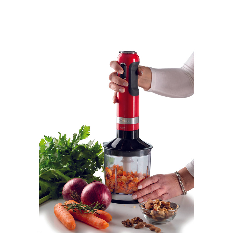 Ariete 602 Moderna tyčový mixér s příslušenstvím 1000 W červený