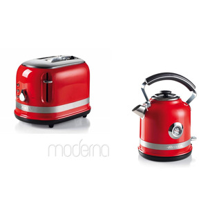 ARIETE SET Moderna 149 topinkovač + 2854 rychlovarná konvice červený