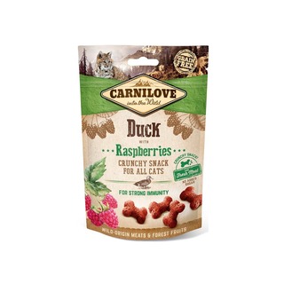 CARNILOVE Cat Crunchy Snack Duck & Raspberries - křupavý pamlsek z kachny s malinami (50g)