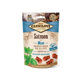 CARNILOVE Cat Crunchy Snack Salmon & Mint - křupavý pamlsek z lososa s mátou (50g)