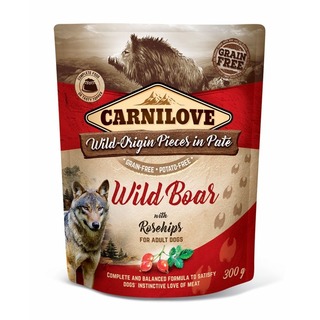 CARNILOVE Dog Pouch Paté Wild Boar with Rosehips - kapsa z divočáka se šípky (300g)