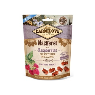 CARNILOVE Dog Crunchy Snack Mackerel & Raspberries - křupavý pamlsek z makrely s malinami (200g)