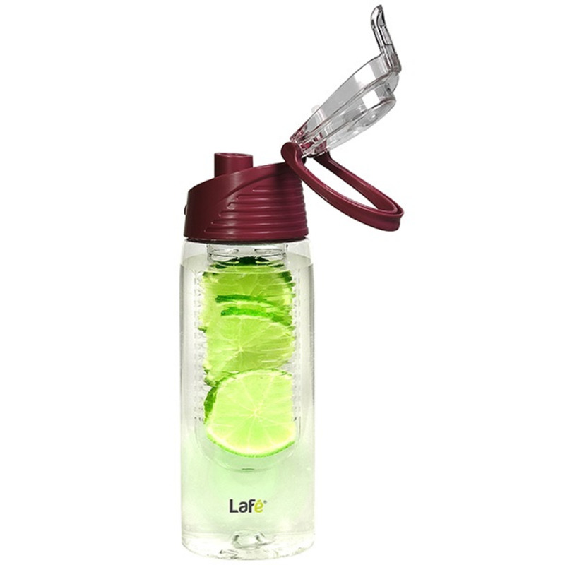Lafé BIT003 - sportovní plastová láhev s košíkem na ovoce