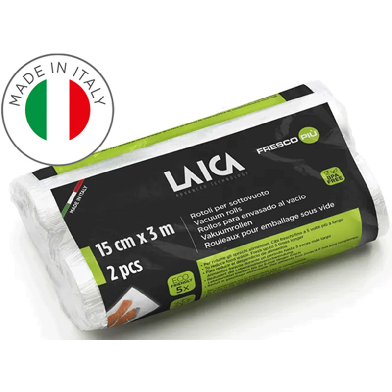 Laica vroubkované vakuové fólie VT3514 15×300 cm 2 role bez BPA