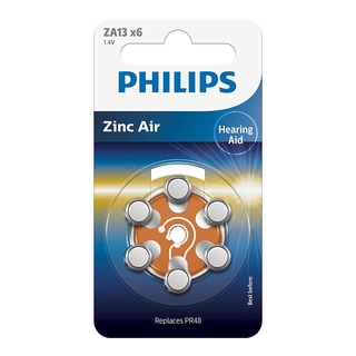 Philips baterie do naslouchadel ZINC-AIR 6ks blistr (ZA13B6A/10, 1,4V)