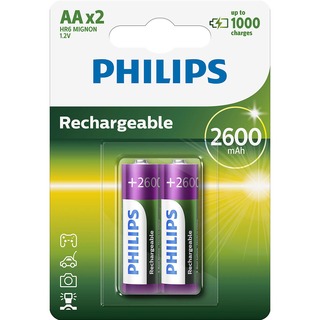 Philips baterie RECHARGERABLE 2ks blistr (R6B2A260, AA, NiMh, 2600 mAh)