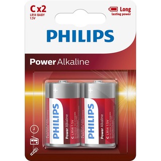 Philips baterie Power Alkaline 2ks blistr (LR14P2B/10, C, LR14)