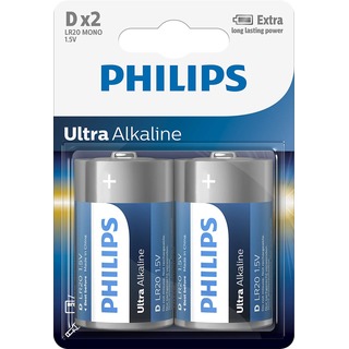 Philips baterie ULTRA ALKALINE 2ks (LR20E2B/10, D)