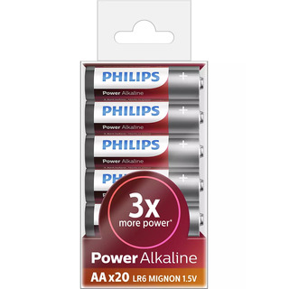 Philips baterie Power Alkaline 20ks box (LR6P20T/10, AA)