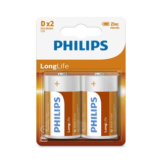 Philips baterie LONGLIFE 2ks blistr (R20L2B/10, typ D, LR20)