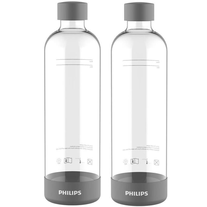 Philips ADD911GR/10 GoZero - šedá láhev k výrobníku sody 1l (2ks)