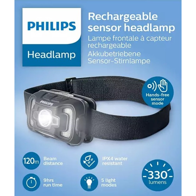 Philips SFL2000RH/10 - dobíjecí čelovka s pohybovým senzorem