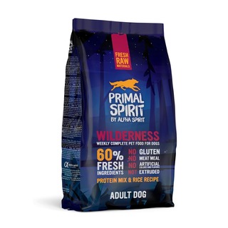 Primal Spirit Dog 60% Wilderness 1 kg - za studena lisované granule (vepřové maso, kuřecí maso, čerstvá ryba)
