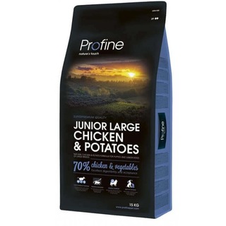 Profine Junior Large Breed Chicken & Potatoes 15 kg - přírodní kompletní krmivo pro dospělé psy (kuřecí maso, brambory)