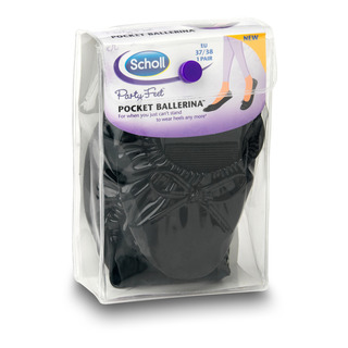 Scholl Pocket Ballerina - černé baleríny