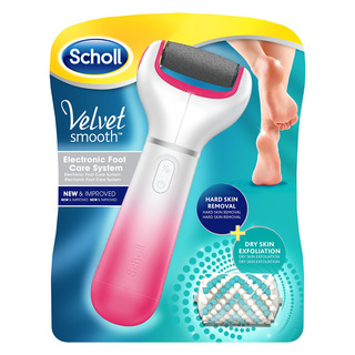 Scholl Velvet Smooth elektrický pilník na chodidla s diamantovými krystalky (růžový)