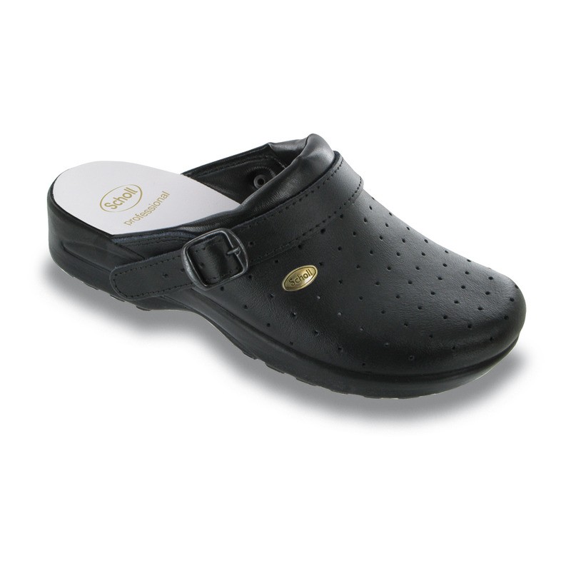 Scholl CLOG RACY - černé pracovní pantofle