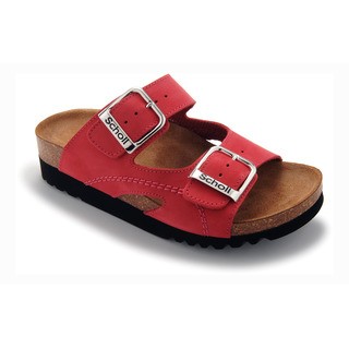 Scholl MOLDAVA WEDGE - červené zdravotní pantofle