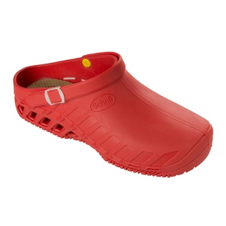 Scholl CLOG EVO - červená pracovní obuv