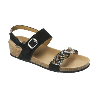 Scholl EVELYNE SANDAL - černé zdravotní sandály