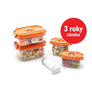 Status 5-dílný set vakuových dóz z tritanu 157534 oranžový