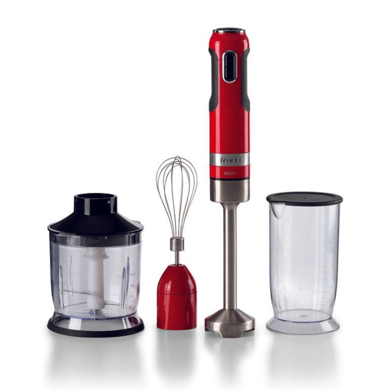 Ariete 602 Moderna tyčový mixér s příslušenstvím 1000 W červený
