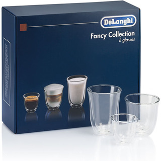 DeLonghi DLSC 302 Fancy Collecton - set šesti skleniček z borosilikátového skla