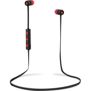 T`nB EBFLAT - červené univerzální bluetooth (v 4.1) sluchátka s mikrofonem a ovládáním na kabelu