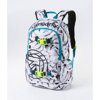 meatfly Basejumper 3 - N - Feather White Print - bílý batoh 20l