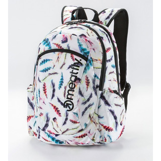 meatfly Purity A - Feather Print - bílý batoh 26l