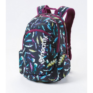 meatfly Purity B - Black Feather Print - černý batoh 26l