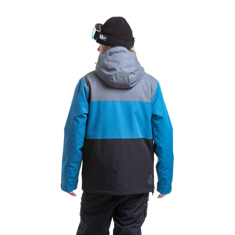 Meatfly Manifold Blue Black pánská lyžařská bunda 15K