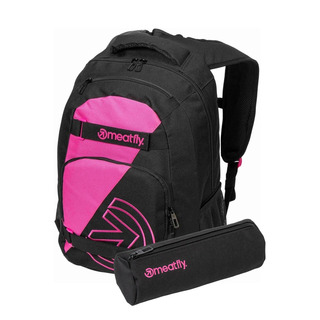Meatfly batoh Exile Pink / Black 24 l černý + penál zdarma