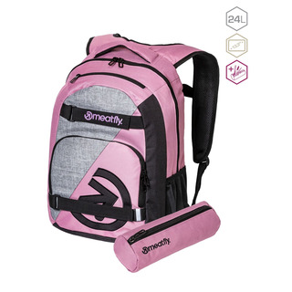 meatfly Exile Dusty Rose Grey - růžový batoh 24l + penál zdarma