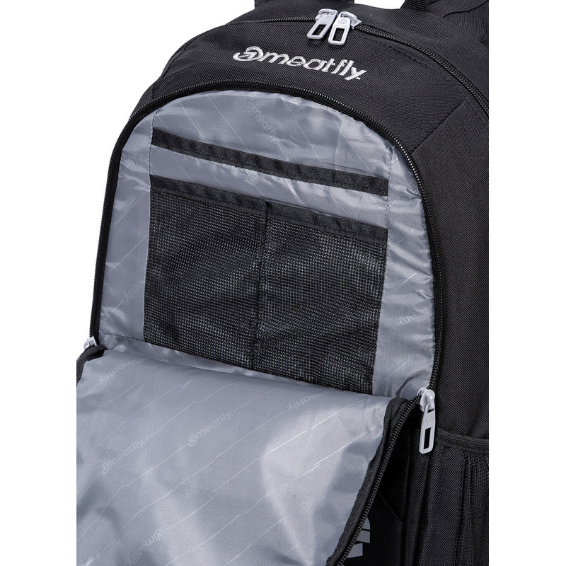 meatfly Basejumper - Black - černý batoh 22 l + penál zdarma