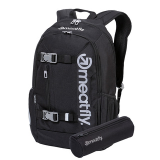 Meatfly Basejumper - Black - černý batoh 22 l + penál zdarma