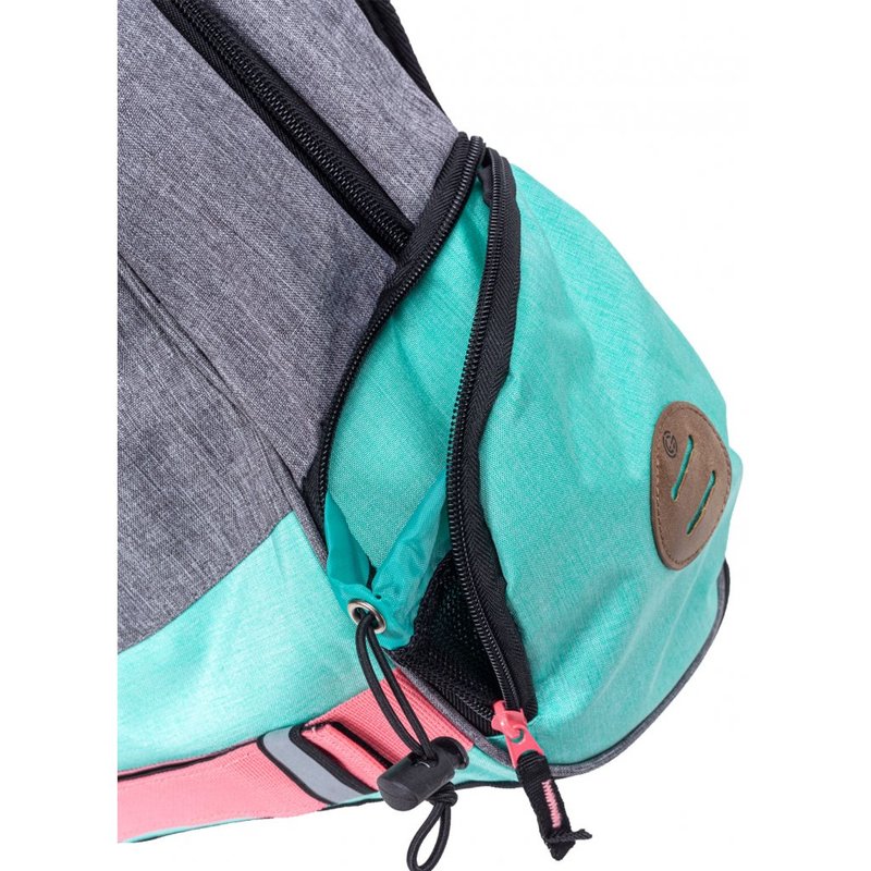 NUGGET Bradley 3 F - Ht. Grey, Ht. Light Mint, Black - šedý batoh 24l